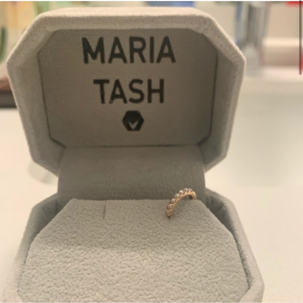 Maria Tash Rose Gold and pearl earring
